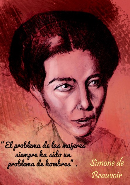 Simone de Beauvoir Retrato